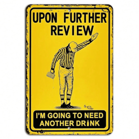 CIFbuy Metal Football Referee Sign for Sports Bar Decor (TikTok, temu pick-up service)