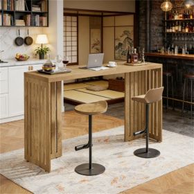 Bar counter table, rectangular dining table, wooden table with design sense (dining table only)