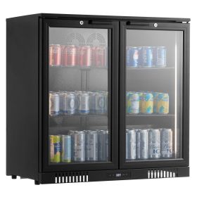 VEVOR Beverage Refrigerator Cooler, 246 Can Beverage Fridge, Soda Beer Fridge with Glass Doors, Adjustable Shelves, Digital Temperature Control