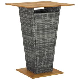 Bar Table Grey, Natural Wood