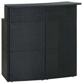 Bar Table Black PE rattan Standard Tough Bar Table